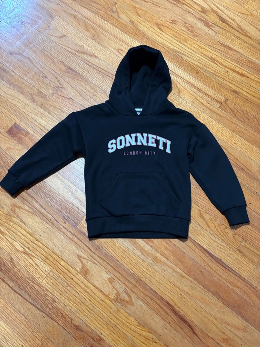 Kids' Black Logo Hoodie